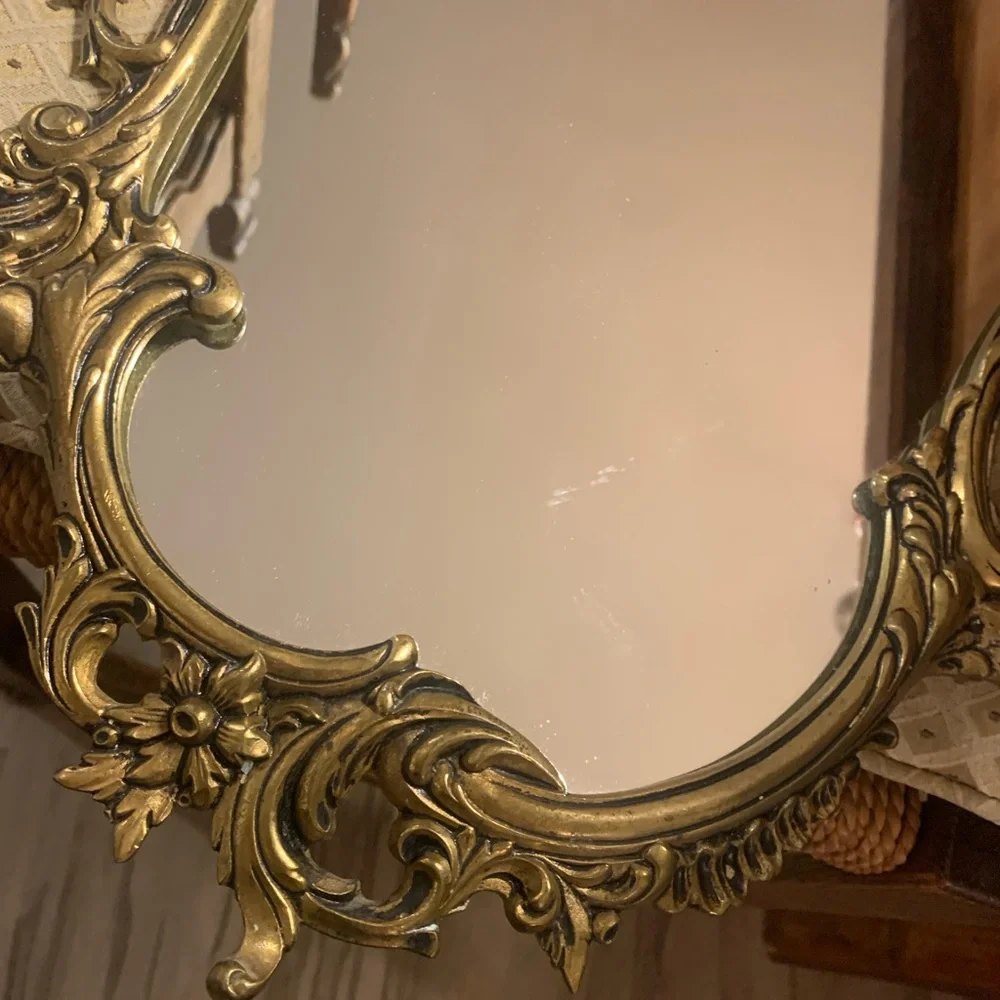 🔥💕WOW Very large vintage mirror in Victorian brass🔥RARE - Picture 11 of 16
